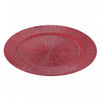 Charger Plate Sand Script Red 13\" - Set of 6 Dinnerware