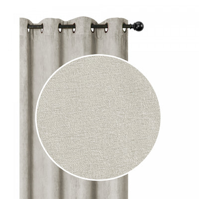 Faux Suede Panel With 8 Grommets Natural - Set of 2 Drapes and Blinds|Panneau en suédine de couleur naturelle avec 8 œillets - ensemble de 2 rideaux et stores