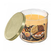14 Oz 3 Wick Jar Candle with Lid Autumn Delight