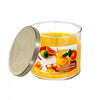 14 Oz 3 Wick Jar Candle with Embossed Lid Zesty Citrus - Set of 2