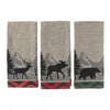 Forest Animal Chambray Woven Kitchen Towel Kitchen Linen
