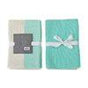 3 Pack Dual Waffle Kitchen Towel Set Seafoam Kitchen Linen
