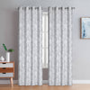 Preston Grommet Pair of Grey Curtain Panels - 54x95