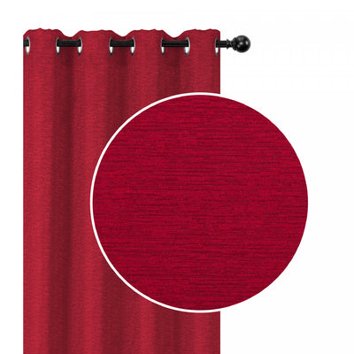 Jacquard Blackout Panel Linea Red 84"- Set of 2|Panneau coupe-lumière Linea de 84 po rouge en jacquard - ensemble de 2