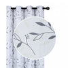 Decorative Polyester Panel Leafy Silver 96\" - Set of 2 Drapes and Blinds