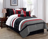 Lima 7-Piece King Comforter Set - Black