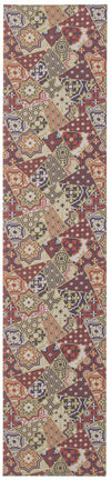 Bellezza Red-Green Area Rug - 2'2\" x 8'0\"