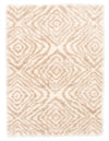 Agalia Abstract Ivory-Tan Shag - 5'3\" x 7'3\"