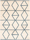 Anandi Ivory-Blue Area Rug - 7'10\" x 10'2\"
