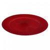 Charger Plate Dotted Diamond Red 13\" - Set of 6 Dinnerware