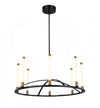 Infiniti Matte Black & Brass 8-Light Integrated LED Chandelier