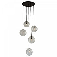 Pinpoint 5-Light Black Pendant