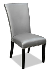 Cami Dining Chair with Vegan-Leather Fabric - Grey