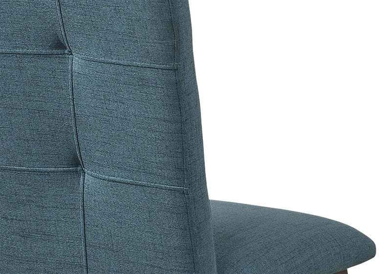 Chelsea Dining Chair with Linen-Look Fabric - Aqua Blue