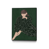\"Woman In Green\" Canvas Framed Black 30x40 Wall Art