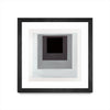 \"Inside Box Thinker\" Matted and Framed Black 30x30 Wall Art