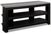 Ira 42\" Modern TV Stand with Storage and Cable Management for TVs up to 45\"- Black and Grey