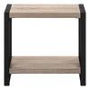 Dark Taupe Black Metal Accent Table