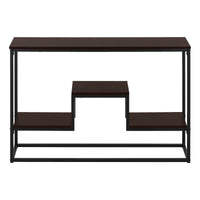 Espresso Black Metal Console Table