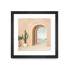 \"Coastal Arch\" Matted and Framed Black 30x30 Wall Art