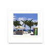 \"Key West Cabana I\" Matted and Framed White 30x30 Wall Art