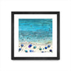 \"Hot Summer Beach\" Matted and Framed Black 30x30 Wall Art