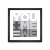 \"You Me We I\" Matted and Framed Black 30x30 Wall Art