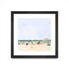 \"Family Vacation Ii\" Matted and Framed Black 36x36 Wall Art