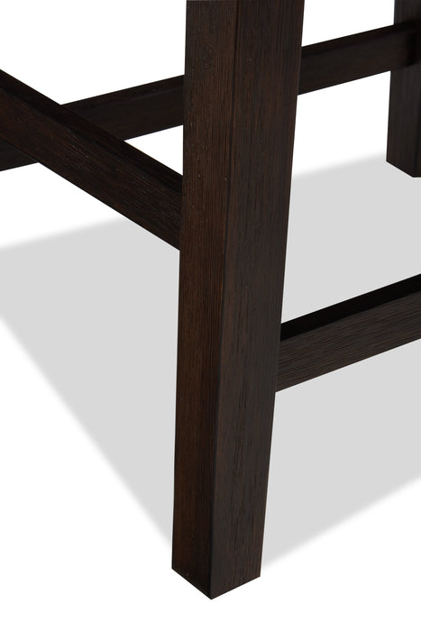 Astoria Counter-Height Stool with Vegan Leather Fabric - Brown & Grey