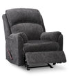 Made in Canada Baron 32\" Chenille Fabric Glider Reclining Chair - Grey
