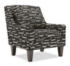 Made in Canada Sofa Lab Customizable Club 29\" Fabric Accent Chair with Wood Legs - Peppercorn Multicolour