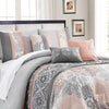 Dublin 7-Piece King Comforter Set - Pink and Grey