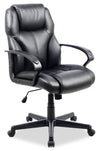 Delson 24.5\" Foam-Padded Executive Office Chair - Black