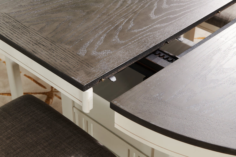 Dena Counter-Height Dining Table with 42-60\"W Extension, Round  - Dove Grey