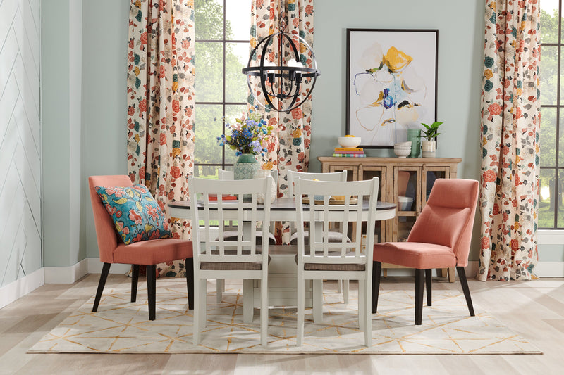 Dena Counter-Height Dining Table with 42-60\"W Extension, Round  - Dove Grey