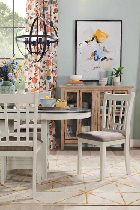 Dena Dining Chair with Linen-Look Fabric - Dove Grey