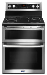 Maytag 6.7 Cu. Ft. Electric Range with Self-Clean and Double Oven - Fingerprint Resistant Stainless …