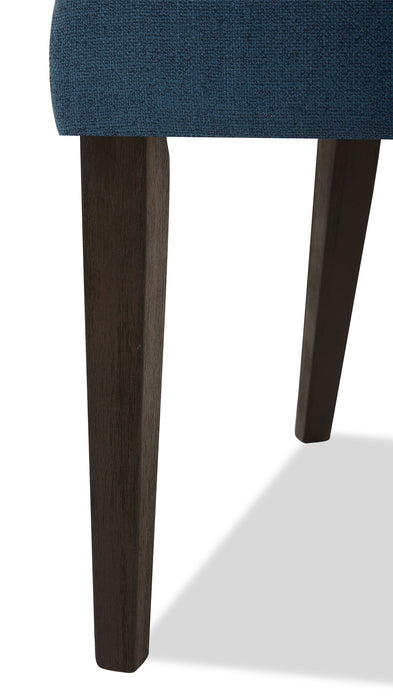 Gabi Dining Chair with Linen-Look Fabric - Blue