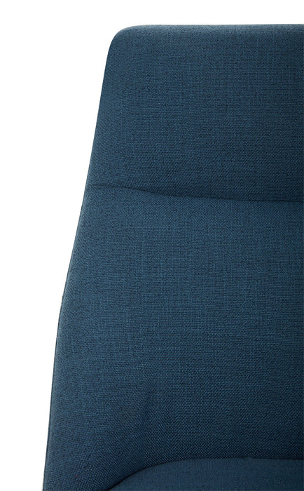 Gabi Dining Chair with Linen-Look Fabric - Blue