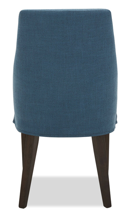 Gabi Dining Chair with Linen-Look Fabric - Blue