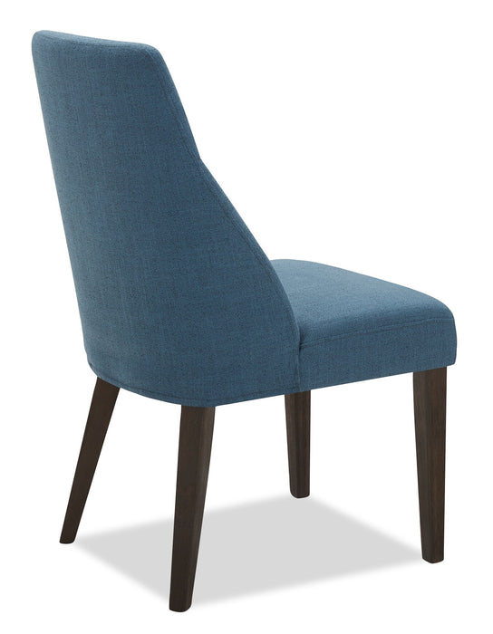 Gabi Dining Chair with Linen-Look Fabric - Blue