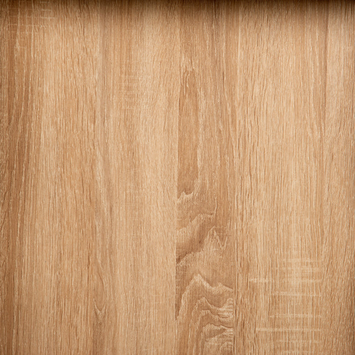 Izaac 22\" Modern End Table with Shelf - White and Brown