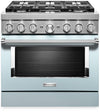 KitchenAid 5.1 Cu. Ft. Smart Dual Fuel Range with Self-Clean - Miami Blue - KFDC506JMB