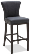 Quinn Barstool with Vegan Leather Fabric, 30\"H - Grey