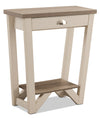 Arika 31\" Modern End Table with Storage and Shelf - Ivory
