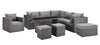 Morris 10-Piece Outdoor Patio Set - Hand-Woven Resin Wicker, UV & Weather Resistant - Grey