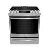 Profile 5.3 Cu. Ft. Slide-In Range with 450 Degree Baking Drawer and True European Convection - Stainless Steel Fingerprint Resistant - PCS940YMFS