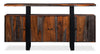 Bowery Dining Server with Storage & Shelf, Sheesham Wood, Metal, 69\"W - Brown