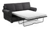 Made in Canada Customizable Sofa Lab Roll 86\" Chenille Fabric Sofa Bed with Rolled Arms - Luxury Charcoal Grey