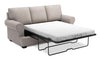 Made in Canada Customizable Sofa Lab Roll 86\" Linen-Look Fabric Sofa Bed with Rolled Arms - Pax Slate Grey